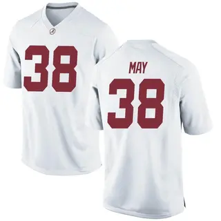 Game Men's Alijah May Alabama Crimson Tide Nike Football College Jersey - White