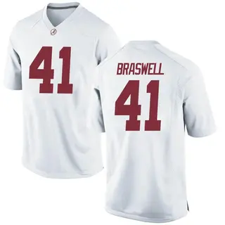 Game Men's Chris Braswell Alabama Crimson Tide Nike Football College Jersey - White