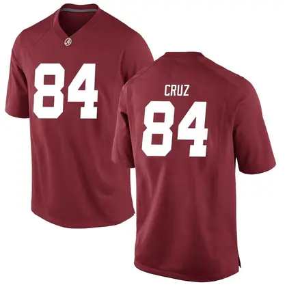 Game Men's Colby Cruz Alabama Crimson Tide Crimson Football College Jersey -