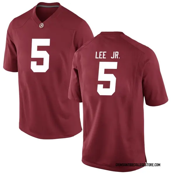 Game Men's Dijon Lee Jr. Alabama Crimson Tide Nike Crimson Football College Jersey -