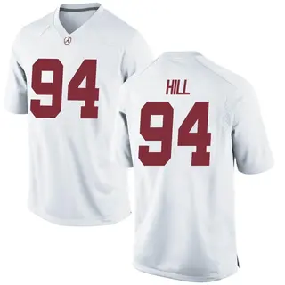 Game Men's Edric Hill Alabama Crimson Tide Nike Football College Jersey - White