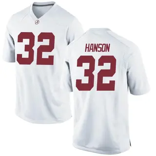 Game Men's Griffin Hanson Alabama Crimson Tide Nike Football College Jersey - White