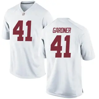 Game Men's JR Gardner Alabama Crimson Tide Nike Football College Jersey - White
