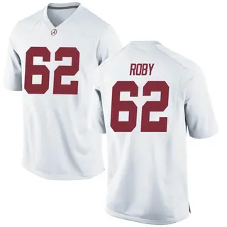 Game Men's Jackson Roby Alabama Crimson Tide Nike Football College Jersey - White