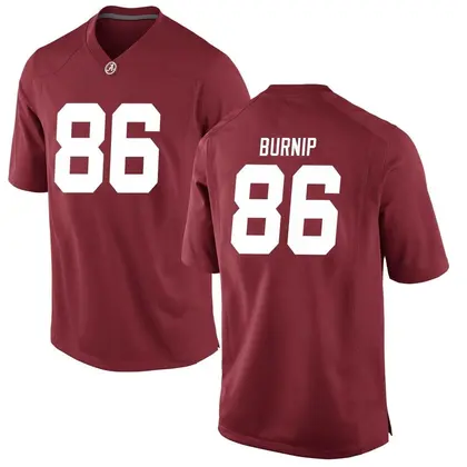 Game Men's James Burnip Alabama Crimson Tide Crimson Football College Jersey -