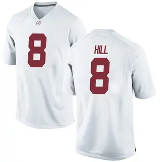 Game Men's Justin Hill Alabama Crimson Tide Nike Football College Jersey - White