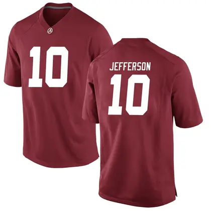 Game Men's Justin Jefferson Alabama Crimson Tide Crimson Football College Jersey -