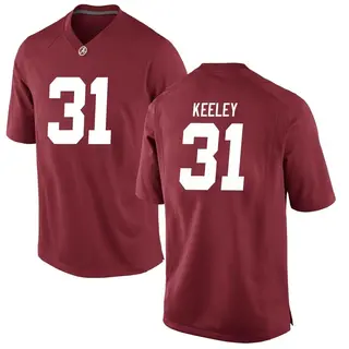 Game Men's Keon Keeley Alabama Crimson Tide Nike Crimson Football College Jersey -