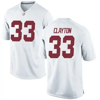 Game Men's Kyle Clayton Alabama Crimson Tide Nike Football College Jersey - White