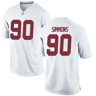 Game Men's London Simmons Alabama Crimson Tide Nike Football College Jersey - White