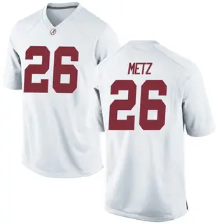 Game Men's Luke Metz Alabama Crimson Tide Nike Football College Jersey - White