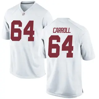 Game Men's Michael Carroll Alabama Crimson Tide Nike Football College Jersey - White