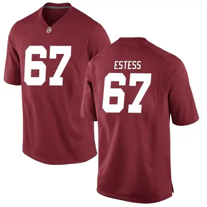 Game Men's Wade Estess Alabama Crimson Tide Crimson Football College Jersey -