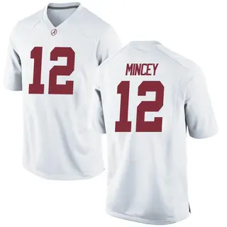 Game Men's Zavier Mincey Alabama Crimson Tide Nike Football College Jersey - White