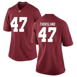 Game Women's Adam Thorsland Alabama Crimson Tide Nike Crimson Football College Jersey -