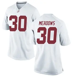 Game Women's Derek Meadows Alabama Crimson Tide Nike Football College Jersey - White