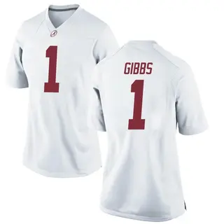 Game Women's Jahmyr Gibbs Alabama Crimson Tide Nike Football College Jersey - White