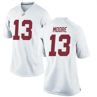 Game Women's Malachi Moore Alabama Crimson Tide Nike Football College Jersey - White