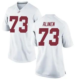 Game Women's Olaus Alinen Alabama Crimson Tide Nike Football College Jersey - White
