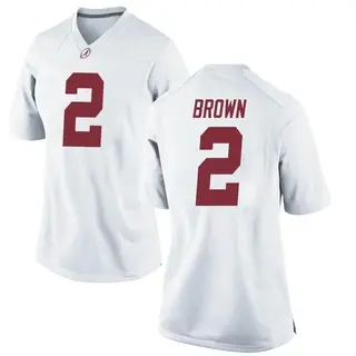 Game Women's Zabien Brown Alabama Crimson Tide Nike Football College Jersey - White