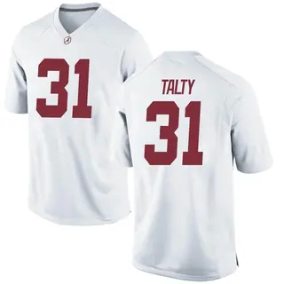 Game Youth Conor Talty Alabama Crimson Tide Nike Football College Jersey - White