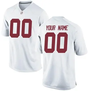 Game Youth Custom Alabama Crimson Tide Nike Football College Jersey - White