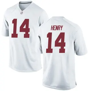 Game Youth Fatutoa Henry Alabama Crimson Tide Nike Football College Jersey - White