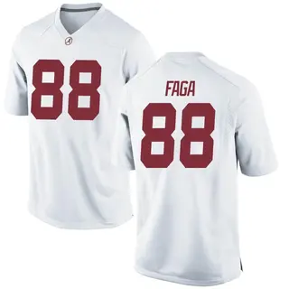 Game Youth Isaia Faga Alabama Crimson Tide Nike Football College Jersey - White