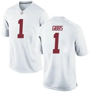 Game Youth Jahmyr Gibbs Alabama Crimson Tide Nike Football College Jersey - White