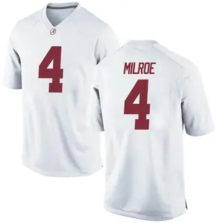 Game Youth Jalen Milroe Alabama Crimson Tide Nike Football College Jersey - White