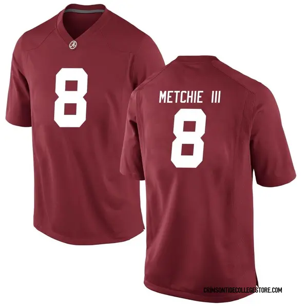 Game Youth John Metchie III Alabama Crimson Tide Nike Crimson Football College Jersey -