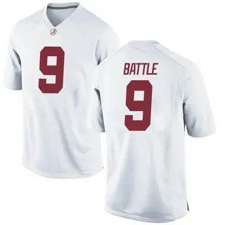 Game Youth Jordan Battle Alabama Crimson Tide Nike Football College Jersey - White