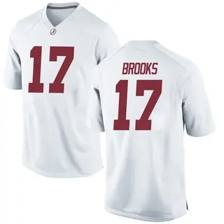 Game Youth Lotzeir Brooks Alabama Crimson Tide Nike Football College Jersey - White