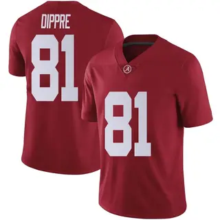 Limited Men's CJ Dippre Alabama Crimson Tide Nike Crimson Football College Jersey -