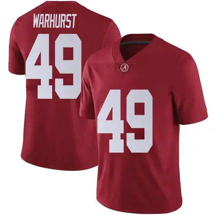 Limited Men's Conner Warhurst Alabama Crimson Tide Crimson Football College Jersey -