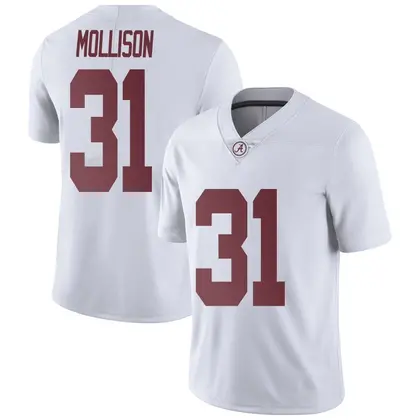 Limited Men's Cooper Mollison Alabama Crimson Tide Football College Jersey - White