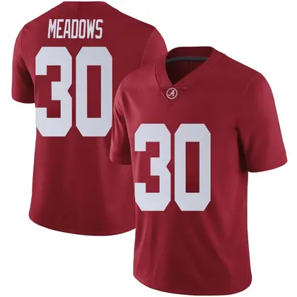 Limited Men's Derek Meadows Alabama Crimson Tide Crimson Football College Jersey -