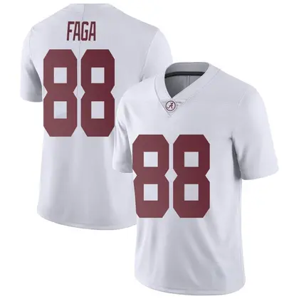Limited Men's Isaia Faga Alabama Crimson Tide Football College Jersey - White