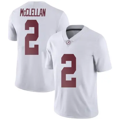 Limited Men's Jase McClellan Alabama Crimson Tide Football College Jersey - White