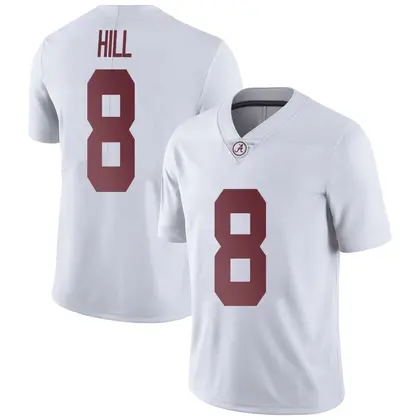 Limited Men's Justin Hill Alabama Crimson Tide Football College Jersey - White