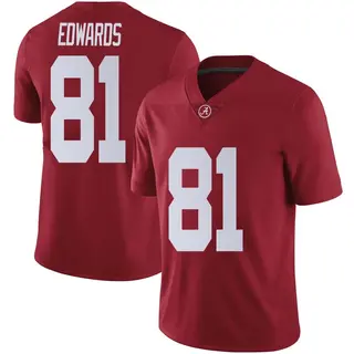 Limited Men's Kaleb Edwards Alabama Crimson Tide Nike Crimson Football College Jersey -