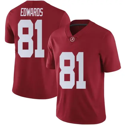 Limited Men's Kaleb Edwards Alabama Crimson Tide Crimson Football College Jersey -