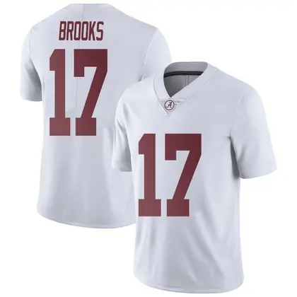 Limited Men's Lotzeir Brooks Alabama Crimson Tide Football College Jersey - White