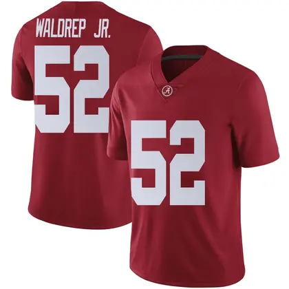 Limited Men's Mal Waldrep Jr. Alabama Crimson Tide Crimson Football College Jersey -