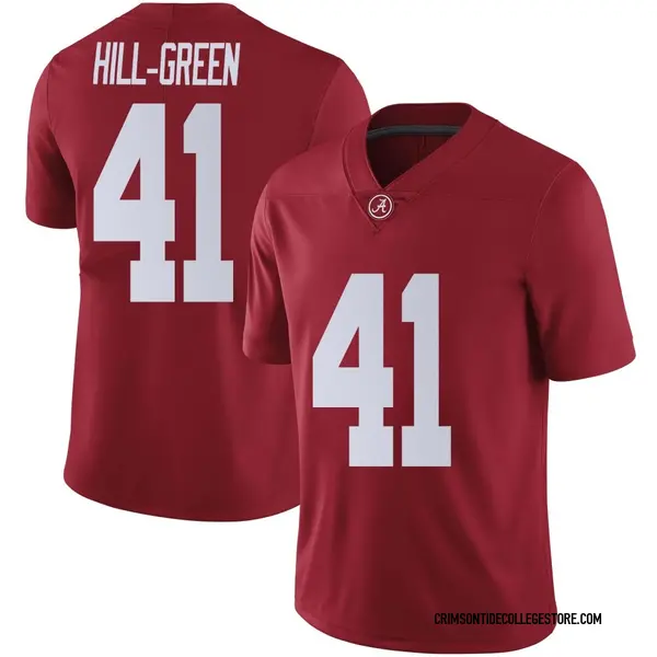 Limited Men's Nikhai Hill-Green Alabama Crimson Tide Nike Crimson Football College Jersey - Green