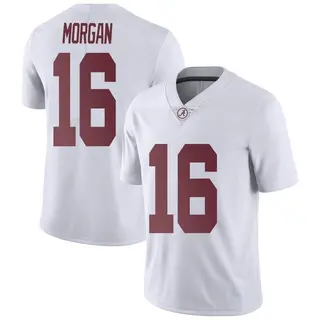 Limited Men's Red Morgan Alabama Crimson Tide Nike Football College Jersey - White