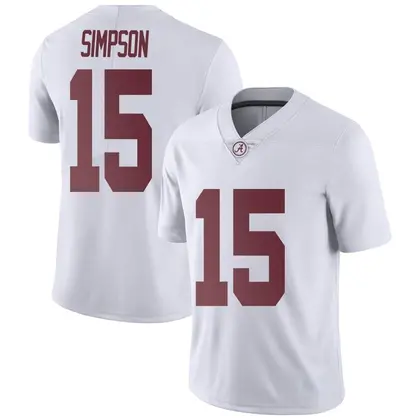 Limited Men's Ty Simpson Alabama Crimson Tide Football College Jersey - White