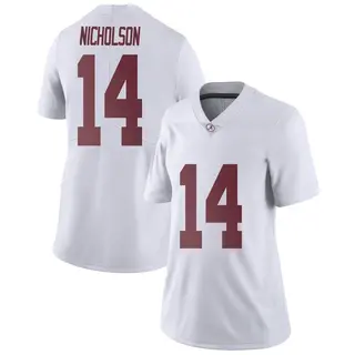 Limited Women's Graham Nicholson Alabama Crimson Tide Nike Football College Jersey - White