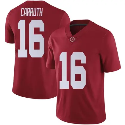 Limited Youth Cade Carruth Alabama Crimson Tide Crimson Football College Jersey -