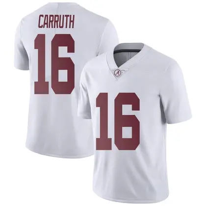 Limited Youth Cade Carruth Alabama Crimson Tide Football College Jersey - White